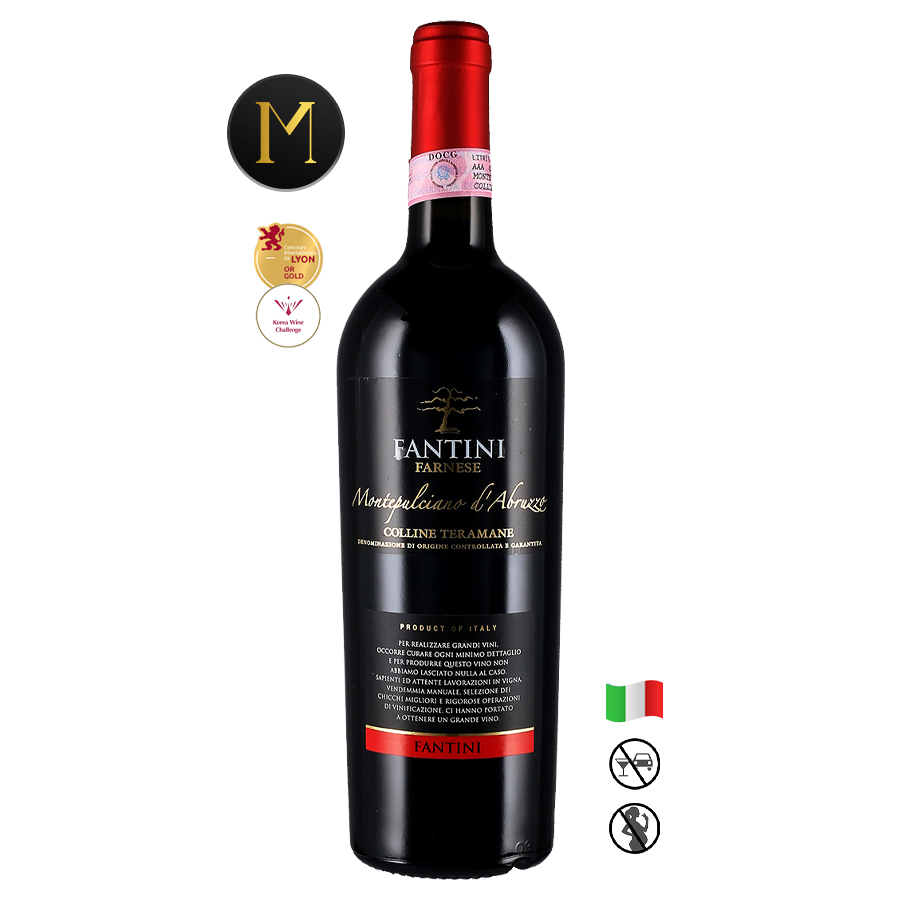 Rượu vang Fantini Montepulciano d’Abruzzo Colline Teramane DOCG 2016