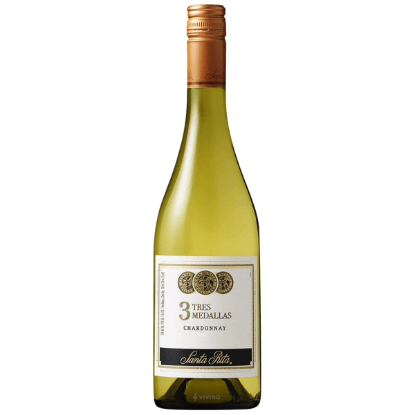 RƯỢU VANG SANTA RITA 3 TRES MEDALLAS CHARDONNAY - Chai 750ml 13%