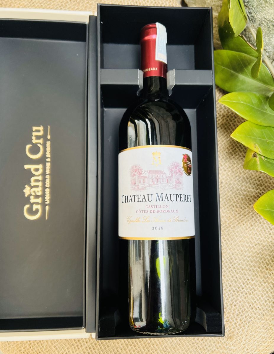 Rượu vang CHATEAU MAUPEREY CASTILON CÔTES DE BORDEAUX - Hộp quà 1 Chai