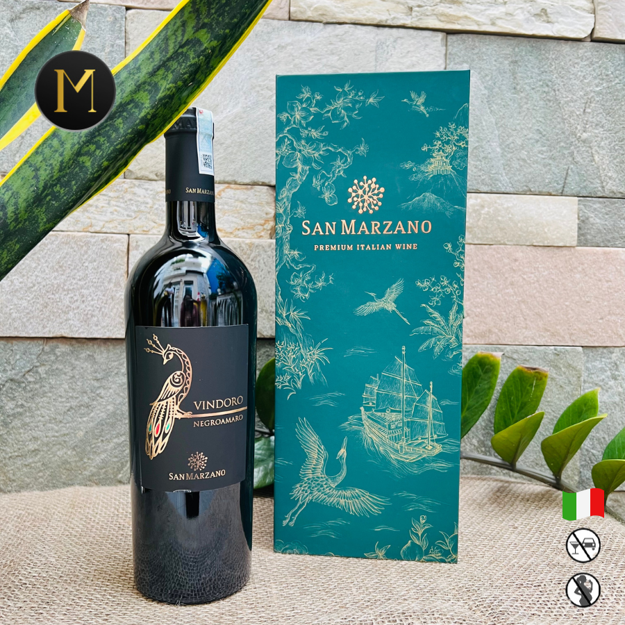 Hộp Quà Rượu Vang Con Công Vindoro – Chai 750ml – Hộp Quà 1 Chai
