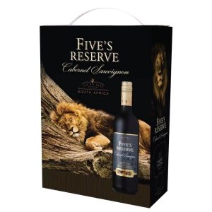 Rượu Vang Five’s Reserve Cabernet Sauvignon 13% – Bịch 3L