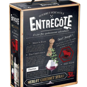 Rượu Vang Bịch Pháp Entrecote Merlot Cabernet Sauvignon 13% - Bịch 3L
